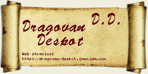 Dragovan Despot vizit kartica